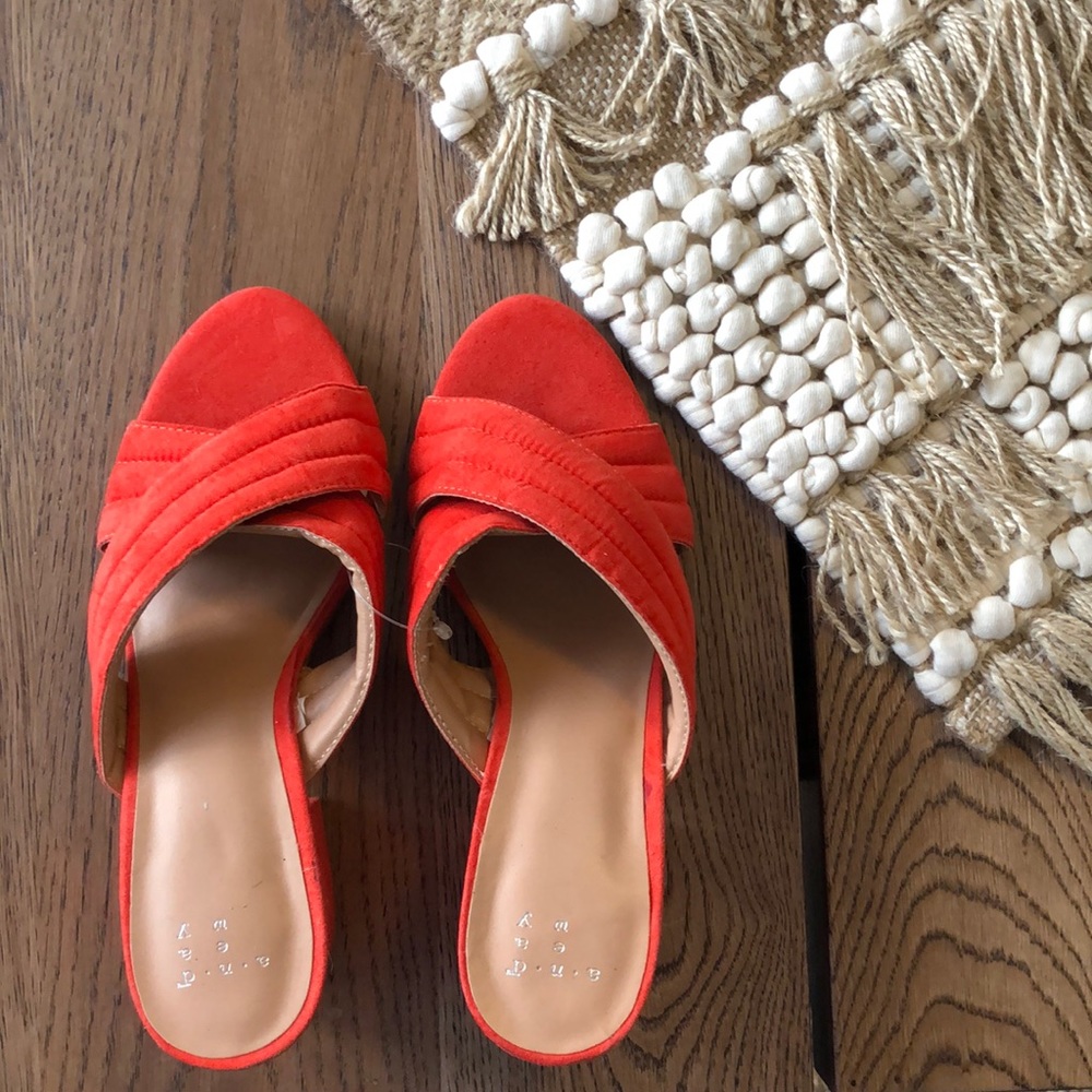 A new day orange/ red mules